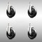 Service Caster 5 Inch 316SS Hard Rubber Wheel Swivel 3/8 Inch Threaded Stem Caster Set SCC SCC-SS316TS20S514-HRS-381615-4 - alternate 1